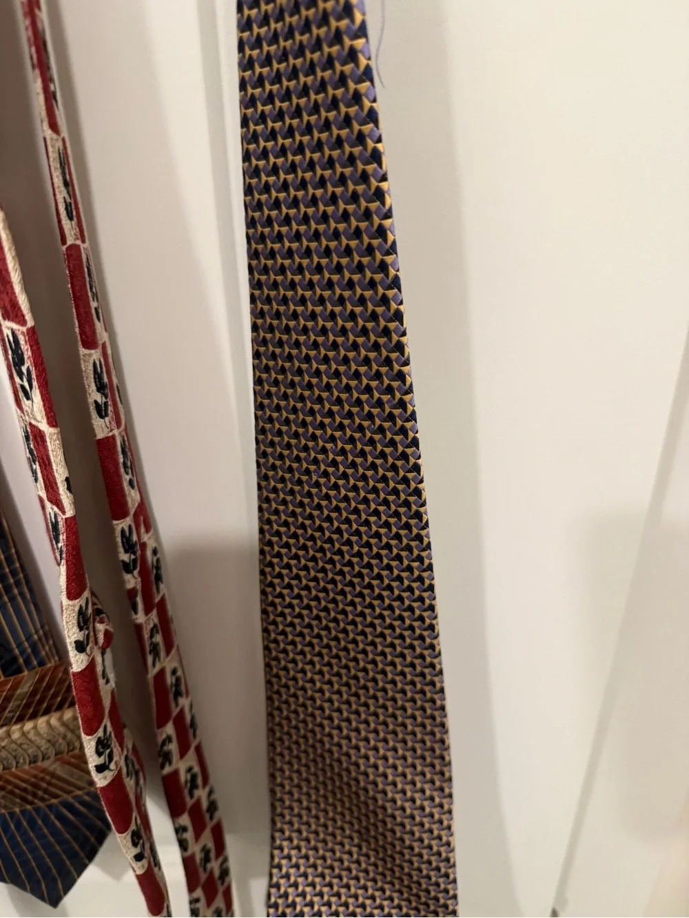 Assorted Men's Silk Neckties in Gray, Pink, Peach & Blue